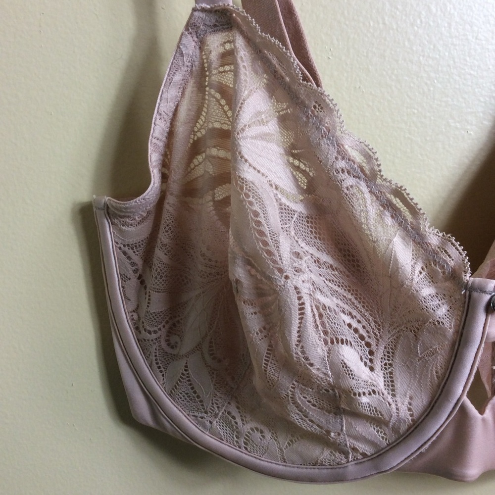 NWT Bare necessities online laced bra. 36G nude. - Picture 3 of 7
